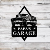 Custom Metal Truck Garage Signs with Led Light Man Cave Named Wall Art Deco Metal Garage Wall Art Dad’s Gift for